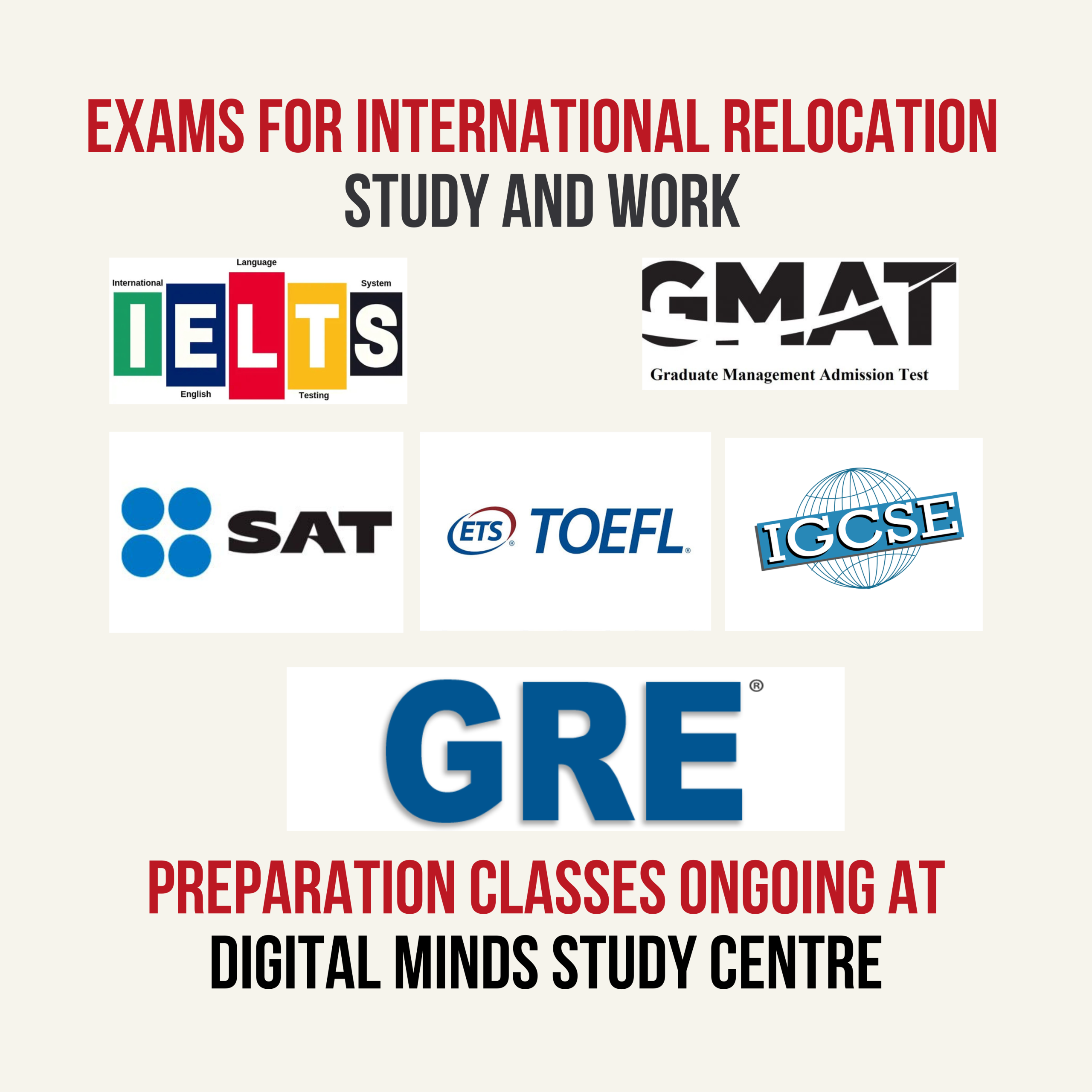 exam for international relocation study and work